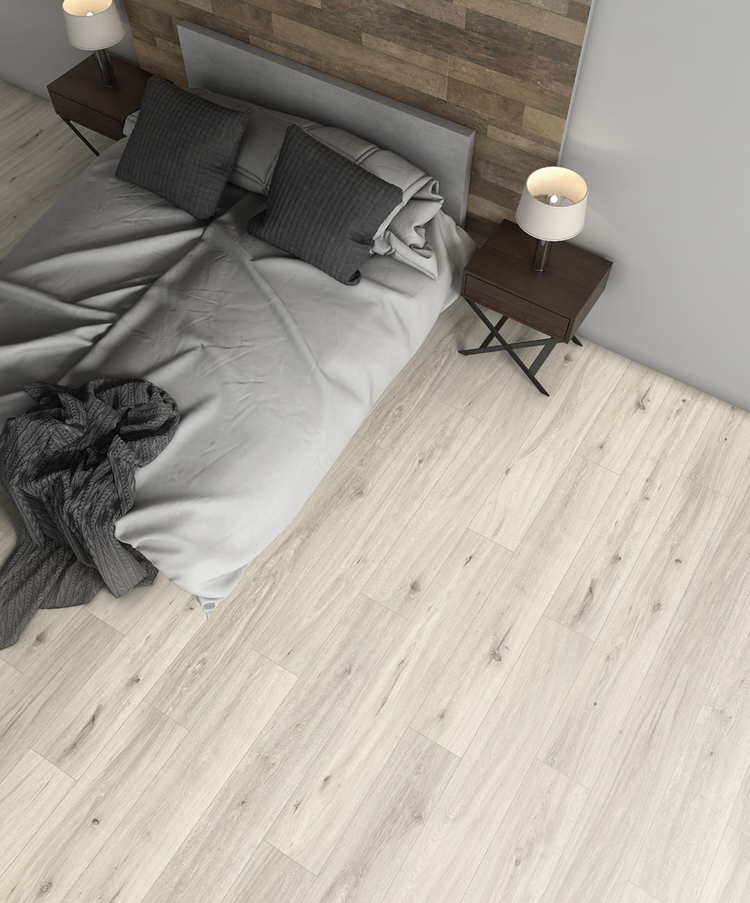 731-4 Eiche Gebuerstet Grau Oak Laminate Flooring